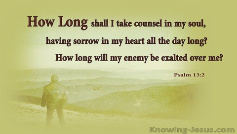 Psalm 13:2 How Long Will My Enemies Triumph (sage)